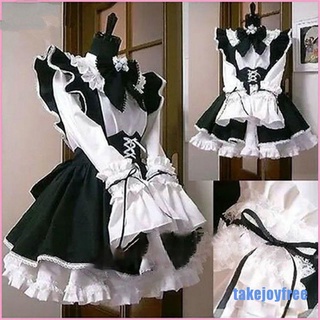 [takejoyfree 0713] Women Maid Outfit Anime Dress Apron Dress Lolita Dress Men Cafe Costume Cosplay