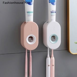 fashionhousetoy automático pasta de dientes exprimir montado en la pared de pasta de dientes estante dispensador de pasta de dientes venta caliente