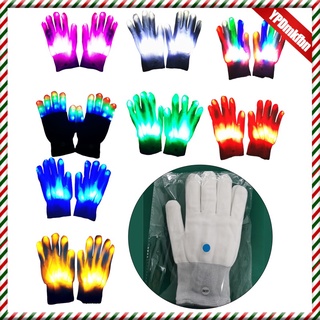 LED Light up Gloves Neon Rave Party Supplies Colorful Glow Finger Lights for Dark Party Supplies Toys Gift Halloween (2)