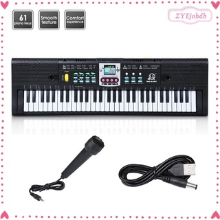 teclado piano 61 teclas digital música teclado con micrófono regalo de navidad entretenimiento musical órgano electrónico (1)