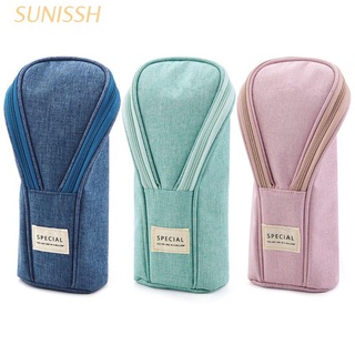 SUNIN Standing Pencil Case Pencil Pouch Simple Pencil Bag Portable Stationery for School Office Supplies