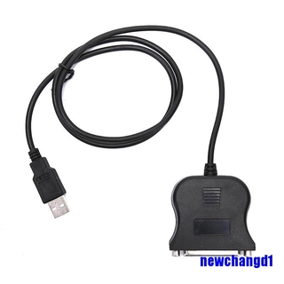IEEE 1284 25 pines puerto paralelo a USB 2.0 Cable de impresora USB a adaptador paralelo (2)