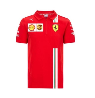 2021 New F1 Ferrari Shirt Men's Racing Quick Dry Short Sleeve POLO Shirt (2)