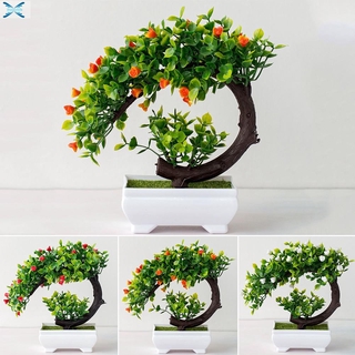 Árbol De Flores De Artesanía Artificial Bonsai Con Maceta Jardín En Con Decoración De Olla Arte Oficina Planta Hotel Nuevo (1)