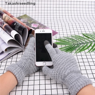 Takashiseedling/de punto invierno caliente guantes de lana táctil pantalla guantes de hombre mujeres guantes de invierno productos populares
