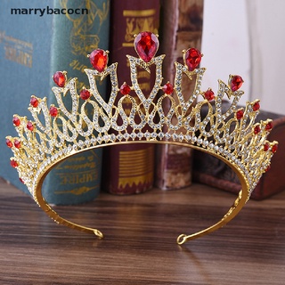 marrybacocn novia de lujo real cristal barroco boda novia desfile princesa corona moda mx