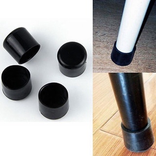 Negro engrosado mesa y silla cubierta de pie antideslizante protector pie cubierta de tubería de acero vaina (3)