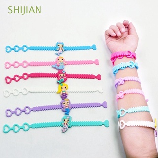 SHIJIAN 10Pcs/lot Party Supplies Bangle Favors Decoration Colorful Mermaid Bracelet Baby Shower Rubber for Kids Birthday Party/Multicolor