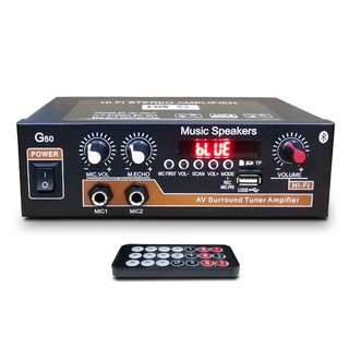 g50 amplificador digital para el hogar compatible con bluetooth 5.0 amplificador de potencia hifi subwoofer música hogar altavoces con control remoto abase