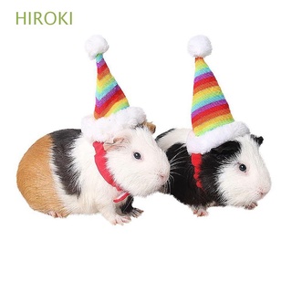 hiroki arco iris mascota sombrero de navidad gatito gato sombrero santa claus gorra decoraciones de navidad cabeza accesorios ratas conejo fiesta suministros gatito disfraz decoración/multicolor