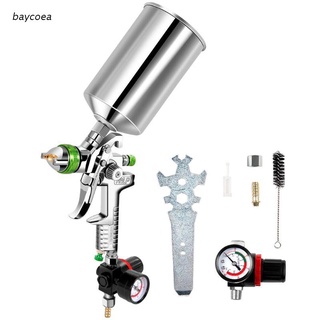 bay 2.5mm Nozzle HVLP Gravity Feed Spray Gun Kit with Air Regulator Auto Paint Primer 1000cc