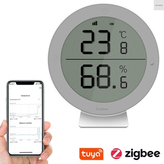 tuya zigbee detector inteligente de temperatura y humedad inalámbrica de temperatura y humedad sensores de casa inteligente compatib
