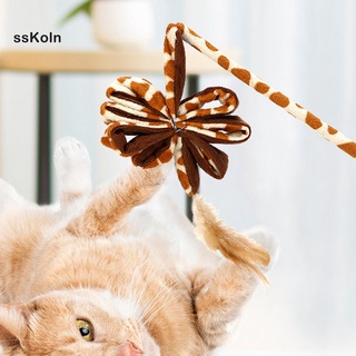 Ssk_ Leopard Dot impreso pluma de papel divertido gato palo mascota gatito juguete interactivo (5)