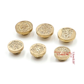Sel 500+ patrones sello de cera Retro de madera Kits de sellos reemplazar cabeza de cobre serie de símbolo