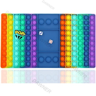 Gran tamaño Push Pop It juego Fidget juguete de silicona arco iris tablero de ajedrez burbuja Popper Figet juguetes sensoriales alivio del estrés regalos (1)