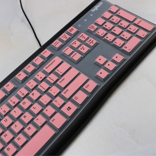 dhx01 impermeable silicona teclado de escritorio cubierta protector de piel para logitech mk120 k120 ordenador cubierta de polvo película