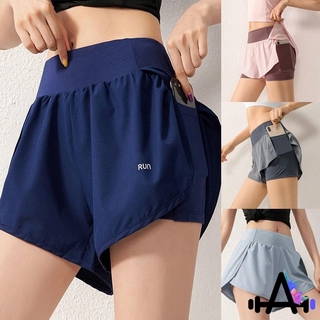 pantalones cortos deportivos de bolsillo para mujer/ropa deportiva de verano/shorts sueltos para correr/pantalones cortos de secado rápido