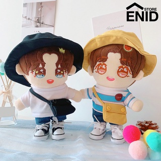 enidstore Doll Clothes Solid Color Comfortable to Touch Fabric Plush Figure Doll Clothes for Children