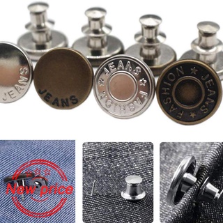 NEW Adjustable Detachable Jeans Buttons Nail Free Metal Diy Accessories Buttons Clothes For L8D2