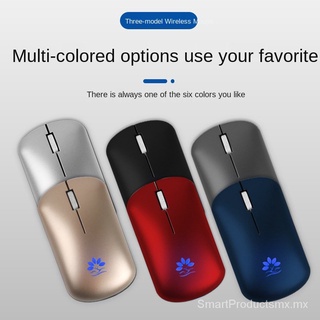 Creative Glow Notebook Office Mute Optical Mouse Ultra-Thin Dual Mode2.4GWireless Bluetooth Mouse qCV2