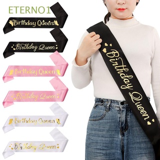 ETERNO1 Multicolor La Reina Obsequio Cinta Cinta Decoración de fiesta Flash Feliz cumpleaños. Moda F. Hombrera/Multicolor
