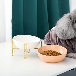 INS cuenco para gatos de cerámica soporte para alimentos para gatos cuenco protector cervical para gatos cuenco para agu