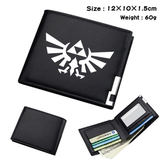 Men's and Women's Fashion Nintendo Zelda Game Pattern Casual Black Short Wallet Children's Coin Purse Gift