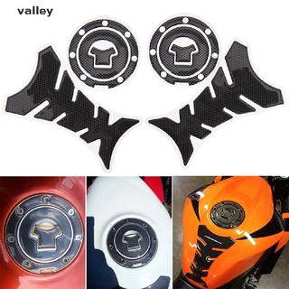valley 2x motocicleta universal 3d de fibra de carbono gel de gas tanque de combustible almohadilla protector pegatina mx