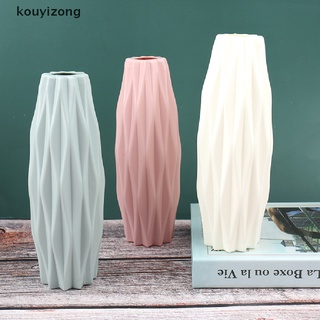 [kouyi2] florero de flores decoración del hogar jarrón de plástico blanco imitación cerámica maceta mx31