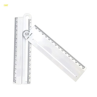 1 pza papelería/herramienta/regla rectangular Transparente Estilo simple De 30cm