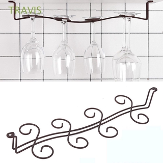 travis - estante de cristal de metal para colgar en hierro, soporte para vajilla, barra, organizador de copas, estante de almacenamiento decorativo