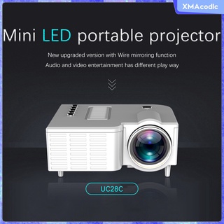 [xmacodlc] mini proyector de vídeo portátil, proyector de cine en casa multimedia, apto para full hd 1080p