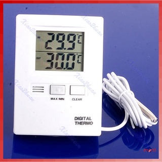 ment White Digital LCD Indoor And Outdoor Thermometer Temperature Meter