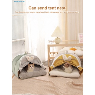 kaoupinle - cama extraíble para gatos, portátil, para mascotas, para gatos, mantener el calor para todas las estaciones (7)