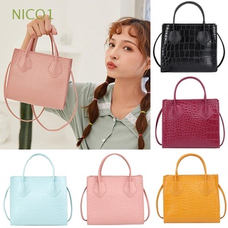 nico1 moda bolsas de mensajero de gran capacidad crossbody bolsos de hombro bolsos de las mujeres de cocodrilo patter moda colorido bolsos/multicolor