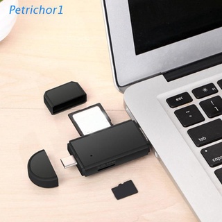 PETR SD Card Reader USB 3.0 Portable Card Reader Type C OTG Memory Card Adapter