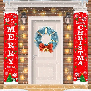 Un par de fondo de navidad decoración de la puerta del par de tela suministros de fiesta colgante