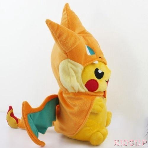 Peluche de Pikachu con sombrero de Charizard (5)