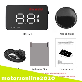 [Motorsonline2020] A1000 Car HUD Digital Head Up Display OBD2 Speedometer Warning System