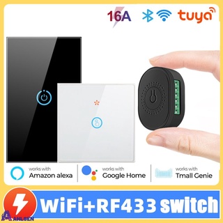 dreampoem 16A MINI Wifi + RF433 MHZ Smart Switch Supporte Temporizador De Control De 2 Vías 4 Métodos Interruptores Inalámbricos Home Automation Compatible Con Tuya Alexa Google (1)