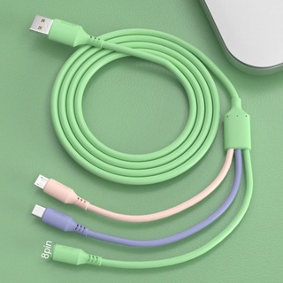 [shchuani] cable de datos 3 en 1 universal 1,2 m 8 pines tipo c micro usb cable de carga rápida para iphone