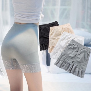 Breathable Plus Size Lace Pants Modal Safety Pants Anti-empty Bottoming Shorts Ladies Boxer Briefs (1)