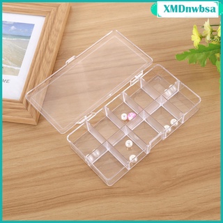 [nwbsa] 1 caja de almacenamiento rectangular de plástico de 10 compartimentos organizador para joyas