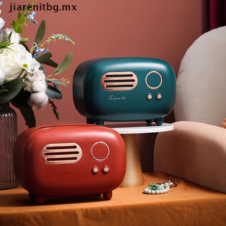 jia retro radio modelo caja de pañuelos escritorio soporte de papel vintage servilleta caso adorno. (7)
