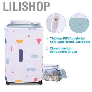 lilishop - funda de lavadora floral impermeable para lavadora/secadora frontal (4)