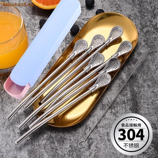 6 times the love China made of 304 stainless steel spoon straw dual-purpose straw not one-time stainless steel filter straws