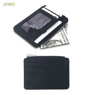 JIEWEI Matte Card Holder Fashion Coin Purse Wallet Multi-card Leather Frosted Retro Short Simple Money Clip/Multicolor