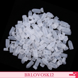 [brlovoskimx] 100 Pieces Portable Flip Lid Transparent Capsule Storage Containers Pill Box (3)