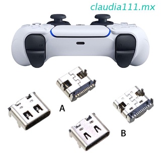 claudia111 micro usb puerto de carga enchufe conector de alimentación tipo c cargador zócalo compatible con reemplazo del controlador ps5, 10 unids/pack (1)