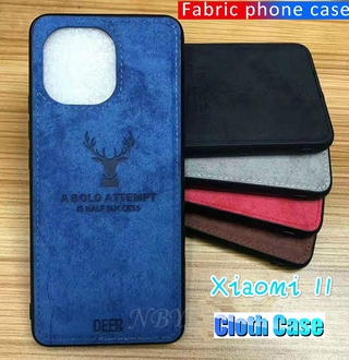 Casing Xiaomi 11 Mi 10T Pro Mi 10T Lite Mi Poco X3 NFC Mi Note 10 Lite Mi 10 Pro Cloth Fabric Case Soft Silicon Deer Pattern Cover